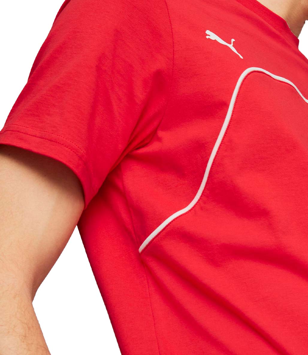 Puma Scuderia Ferrari Motorsport Kısa Kollu T-Shirt Kırmızı