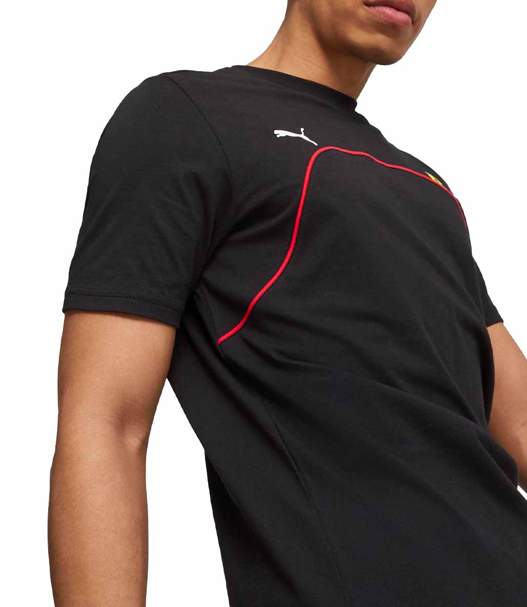 Puma Scuderia Ferrari Motorsport Kısa Kollu T-Shirt Siyah
