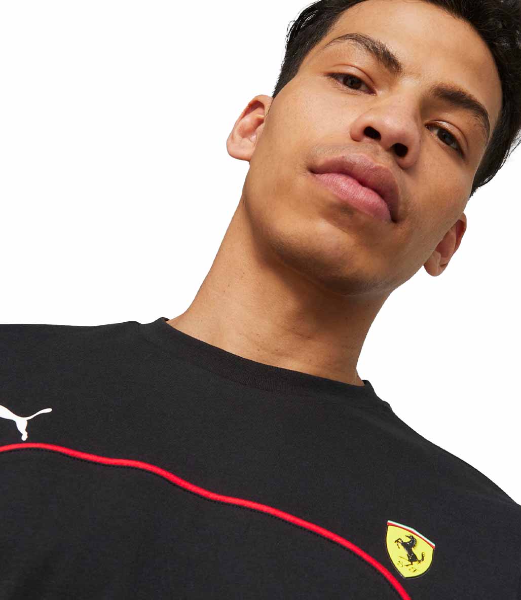 Puma Scuderia Ferrari Motorsport Kısa Kollu T-Shirt Siyah