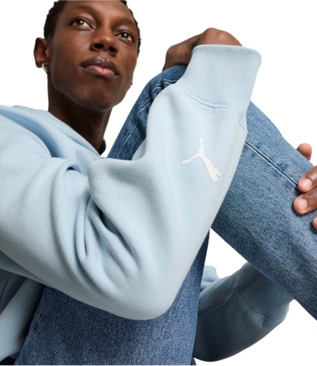 Puma Scuderia Ferrari Race Big Shield Kapüşonlu Sweatshirt Açık Mavi