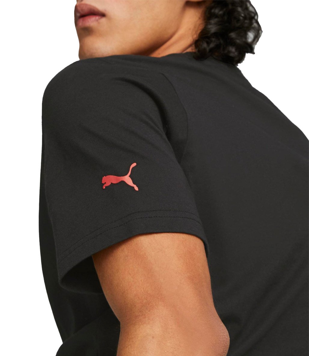 Puma Scuderia Ferrari Race Big Shield Kısa Kollu T-Shirt Siyah