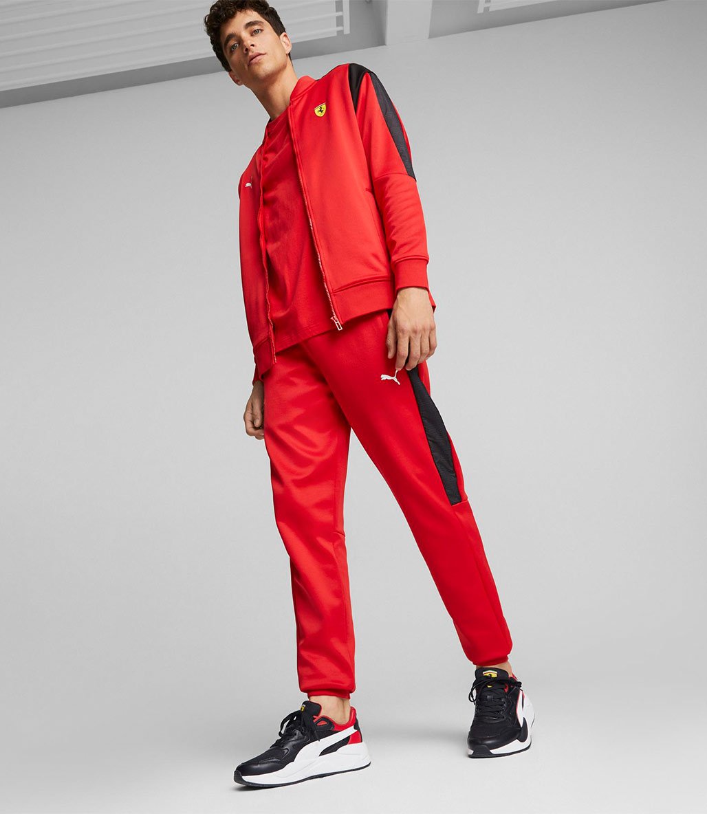 Puma Scuderia Ferrari Race MT7 Fermuarlı Sweatshirt Kırmızı