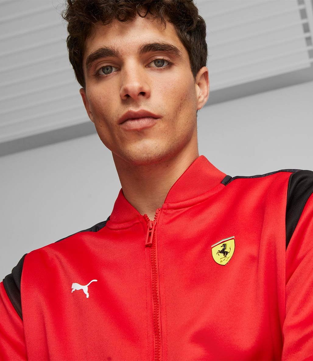 Puma Scuderia Ferrari Race MT7 Fermuarlı Sweatshirt Kırmızı