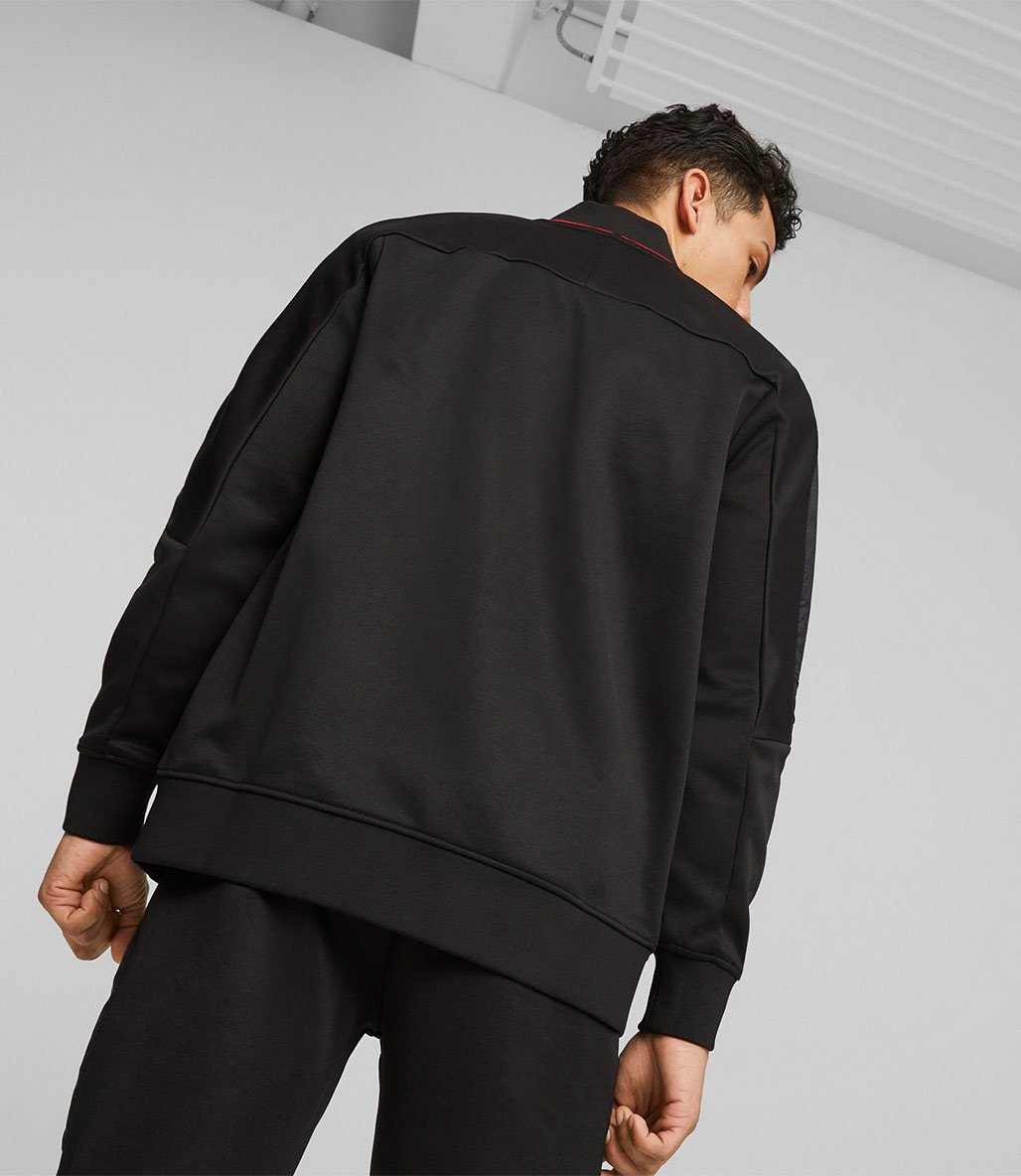 Puma Scuderia Ferrari Race MT7 Fermuarlı Sweatshirt Siyah