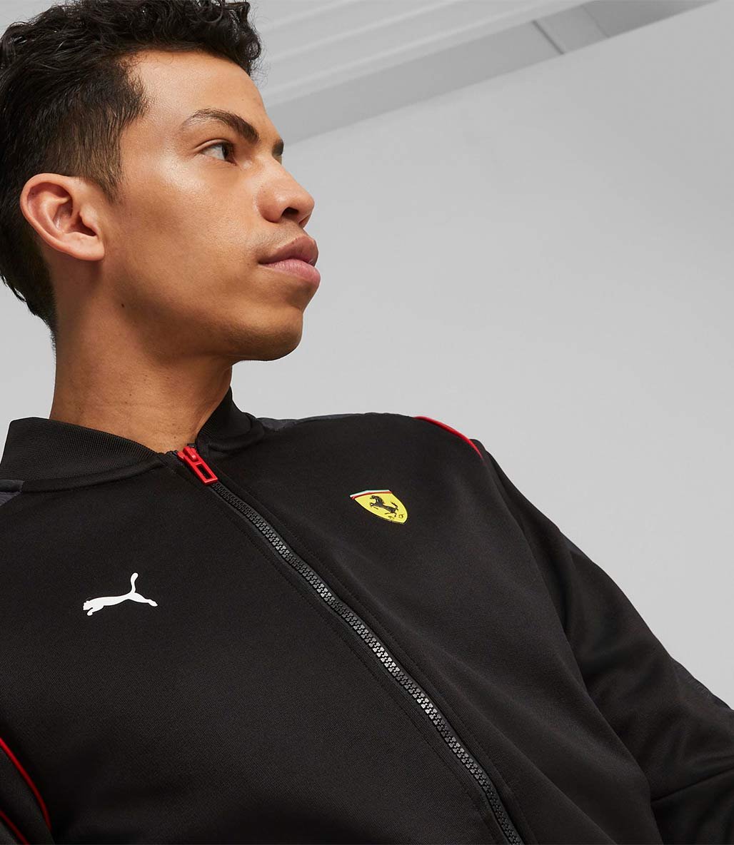 Puma Scuderia Ferrari Race MT7 Fermuarlı Sweatshirt Siyah