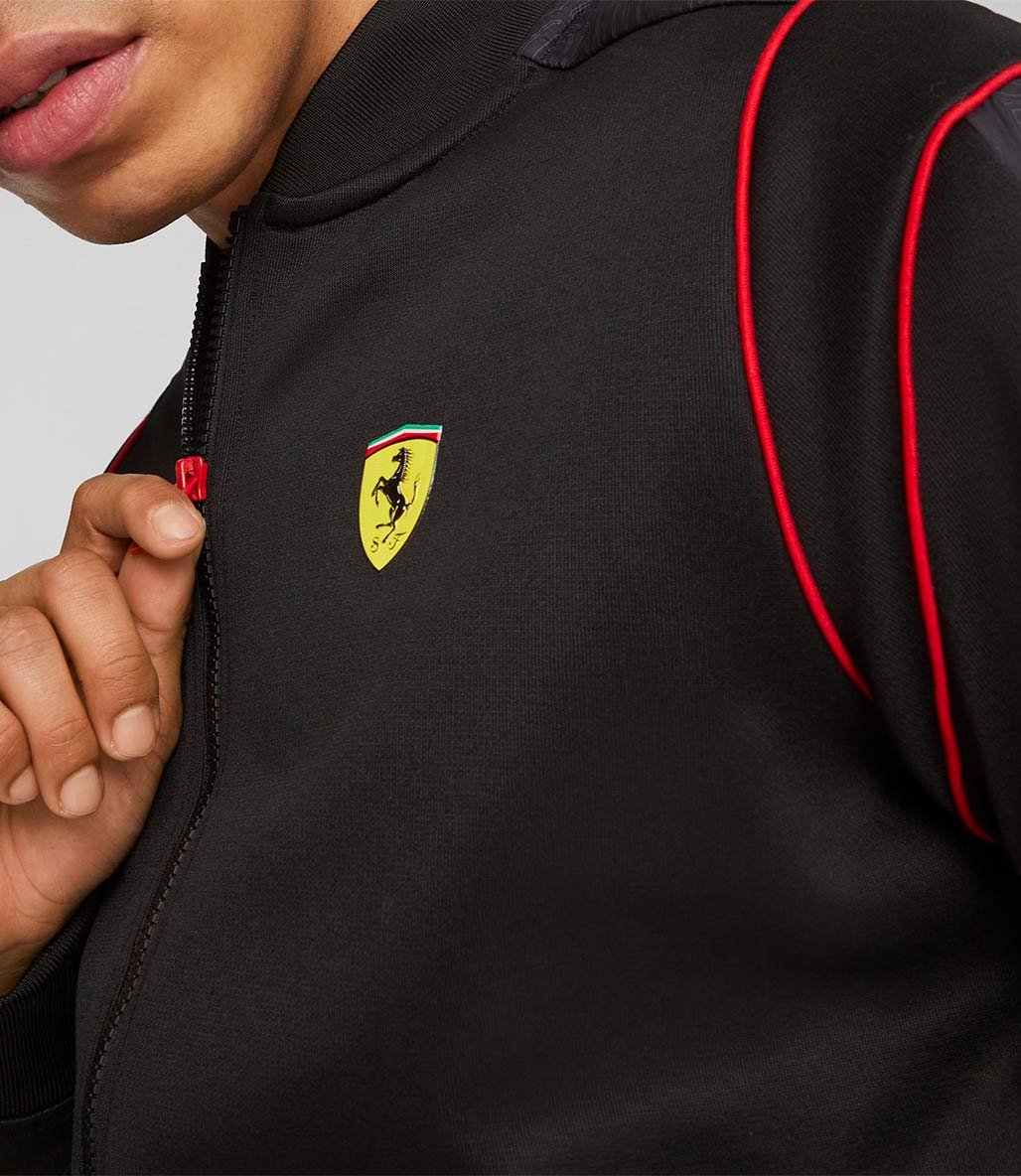 Puma Scuderia Ferrari Race MT7 Fermuarlı Sweatshirt Siyah