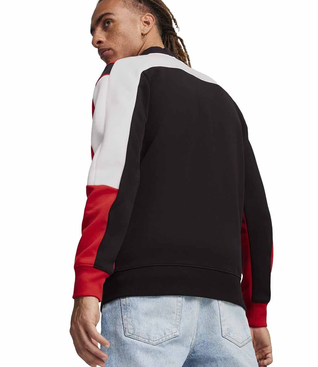 Puma Scuderia Ferrari Race MT7 Fermuarlı Sweatshirt Siyah Kırmızı