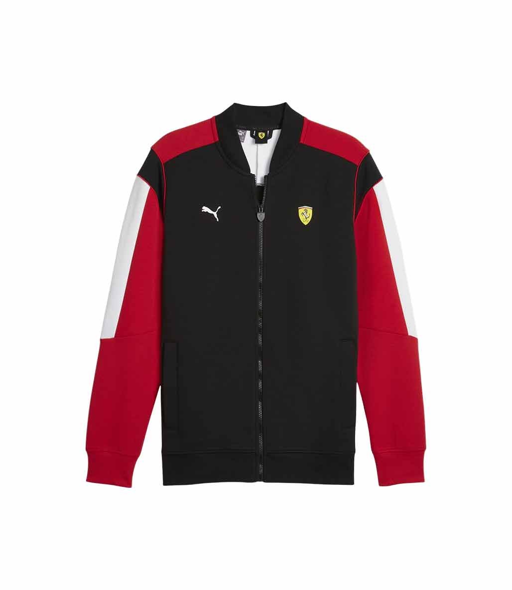 Puma Scuderia Ferrari Race MT7 Fermuarlı Sweatshirt Siyah Kırmızı