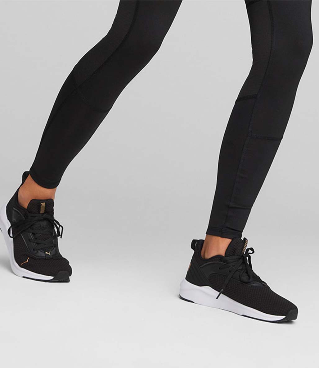Puma SoftRide Flair Kadın Ayakkabı Siyah Gold