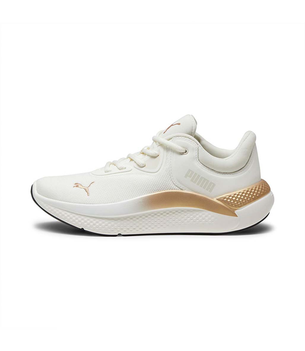 Puma SoftRide Pro Molten Metal Kadın Ayakkabı Beyaz Gold