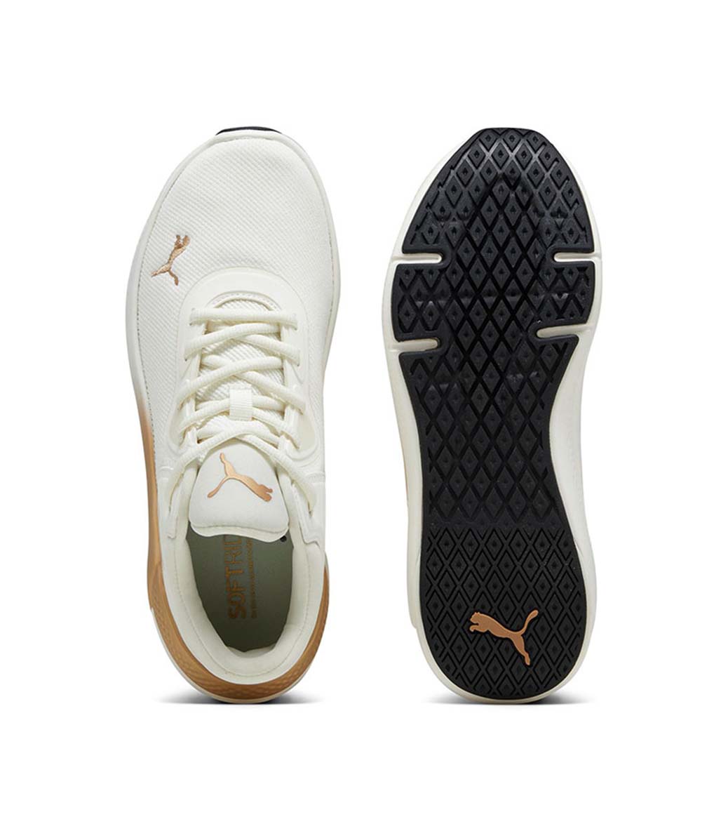 Puma SoftRide Pro Molten Metal Kadın Ayakkabı Beyaz Gold
