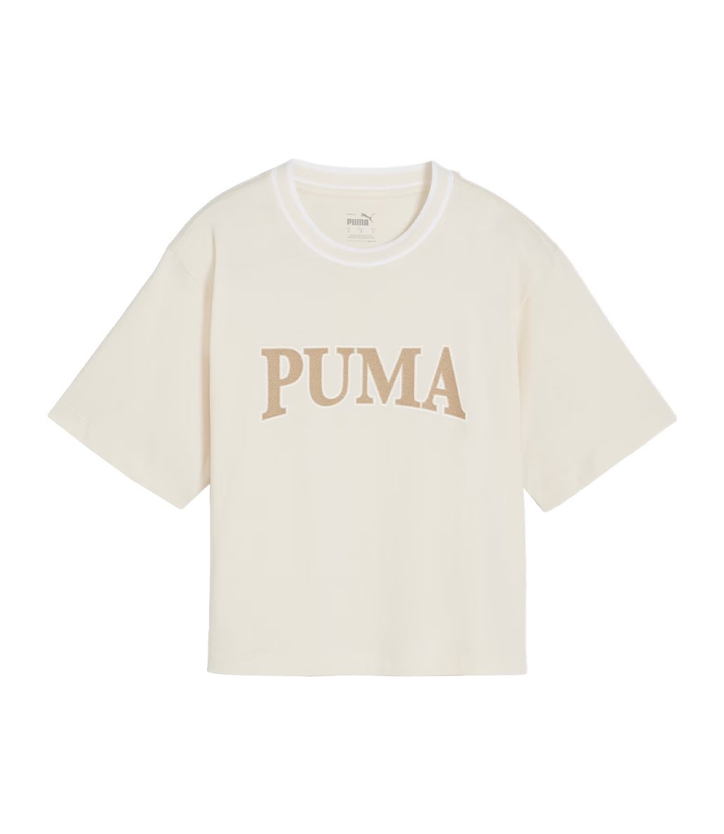Puma Squad Graphic Kadın Kısa Kollu T-Shirt Bej