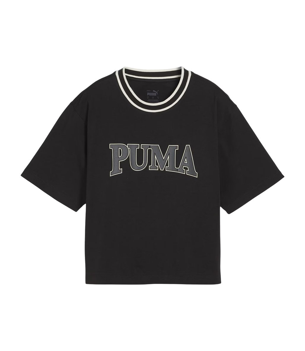 Puma Squad Graphic Kadın Kısa Kollu T-Shirt Siyah