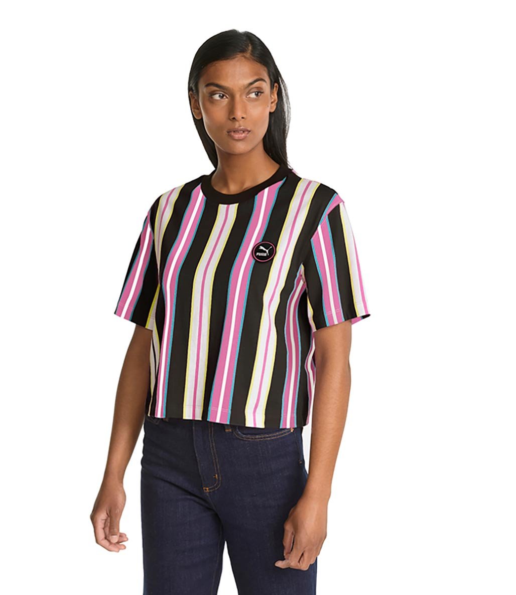 Puma Swxp Relaxed Aop Kadın T-Shirt Çok Renkli