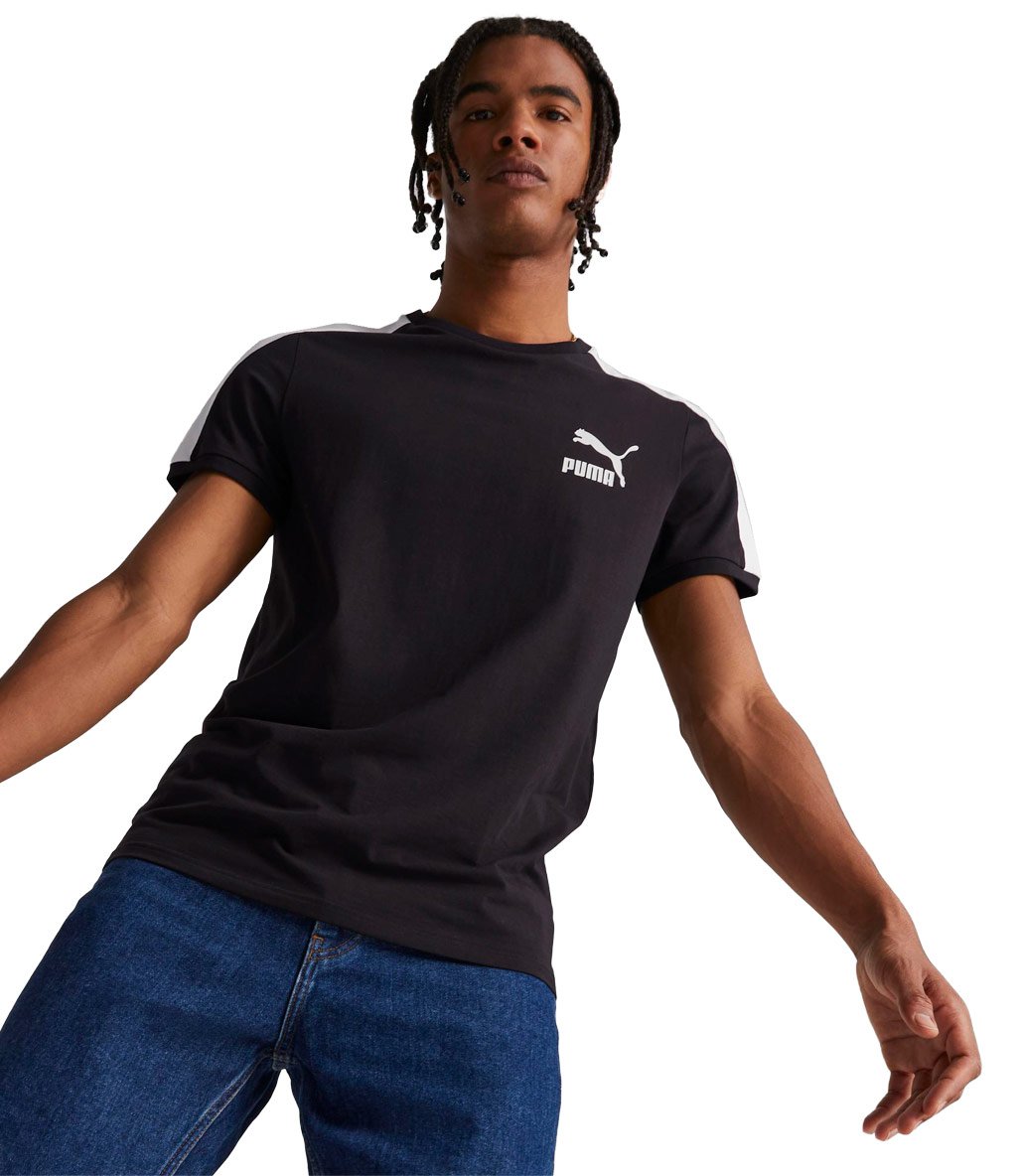 Puma T7 Iconic Kısa Kollu T-Shirt Siyah