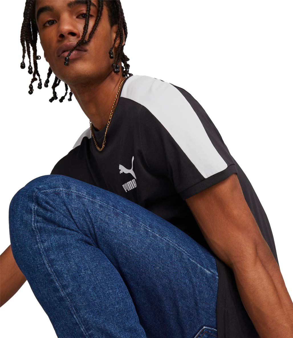 Puma T7 Iconic Kısa Kollu T-Shirt Siyah