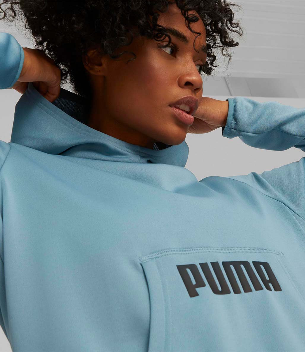 Puma Train All Day Kadın Kapüşonlu Sweatshirt Mavi