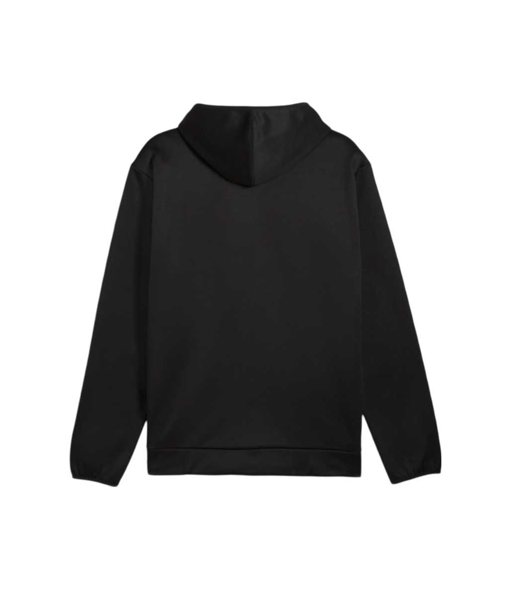 Puma Train All Day PWRFleece Fermuarlı Kapüşonlu Sweatshirt Siyah Beyaz