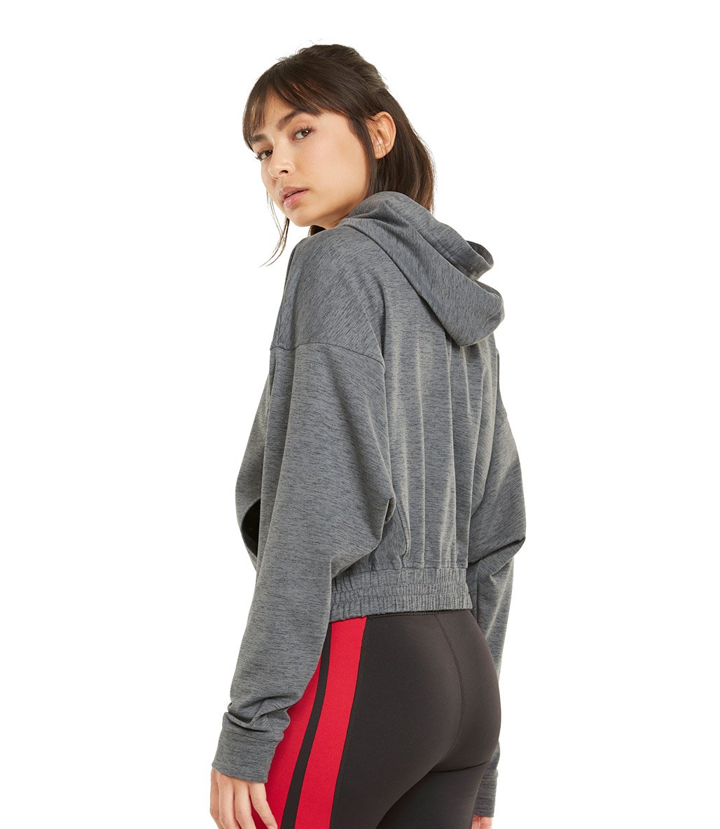 Puma Train Cloudspun Fz Hoodie Kadın Fermuarlı Kapüşonlu Sweatshirt Gri