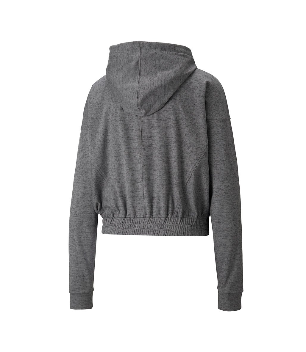 Puma Train Cloudspun Fz Hoodie Kadın Fermuarlı Kapüşonlu Sweatshirt Gri