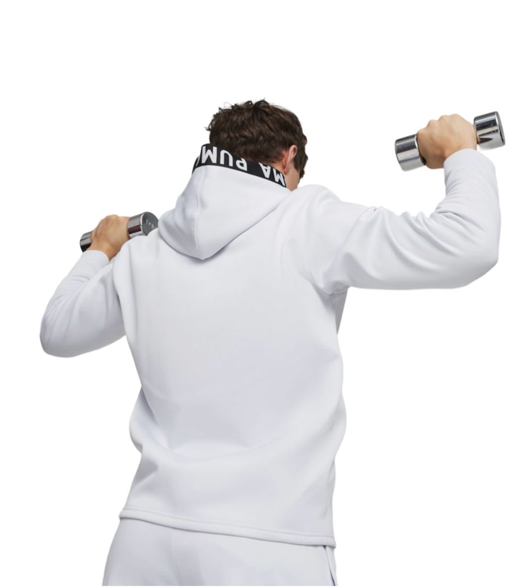 Puma Train Pwr Fleece Hoodie Kapüşonlu Sweatshirt Beyaz