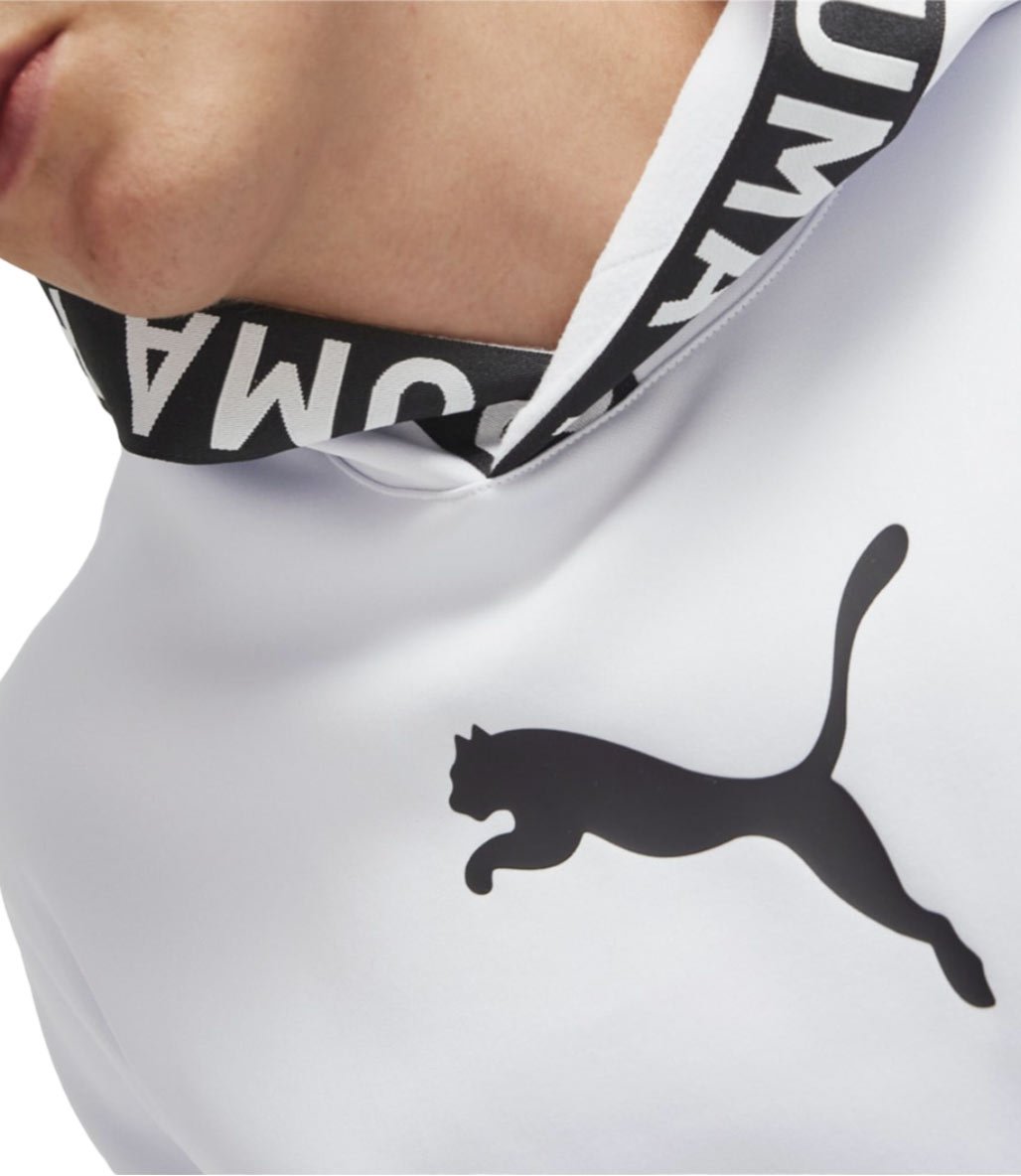Puma Train Pwr Fleece Hoodie Kapüşonlu Sweatshirt Beyaz
