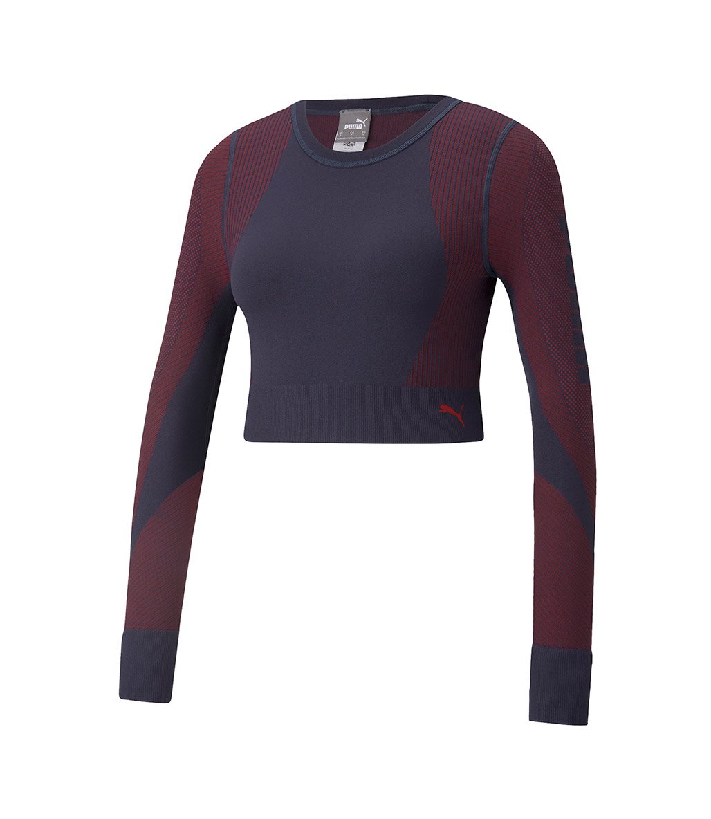 Puma Train Seamless Fitted Long Sleeve Uzun Kollu T-Shirt Mavi