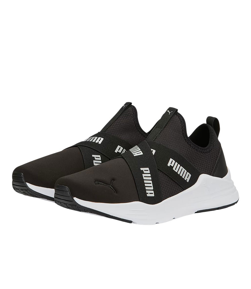 Puma Wired Run Slip-On Metallics Kadın Ayakkabı Siyah