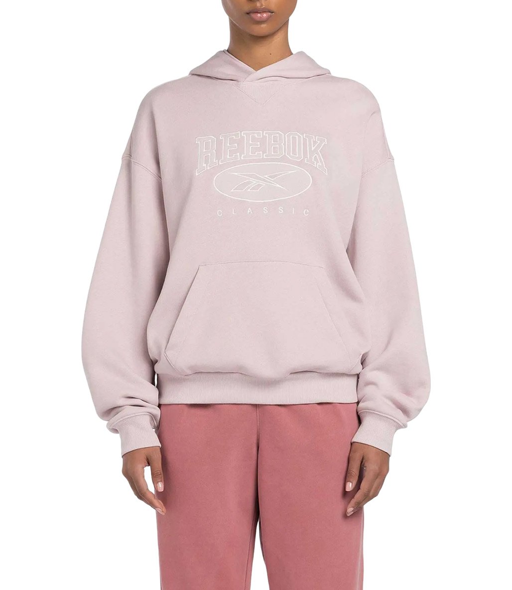 Reebok Big Logo Classic Hoodie Kadın Kapüşonlu Sweatshirt Lila