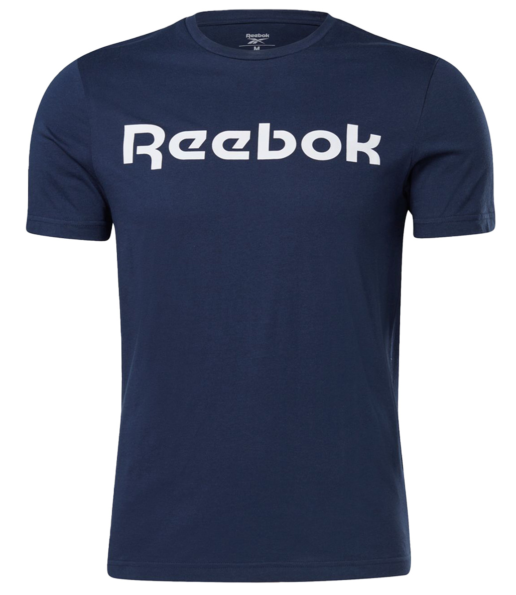 Men’s Short Sleeve T-Shirt Reebok Graphic Series Linear Logo White 2XL