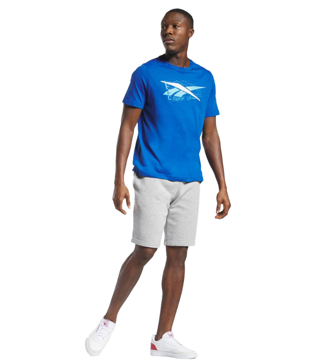 Reebok Graphic Series Track Vector Kısa Kollu T-Shirt Mavi