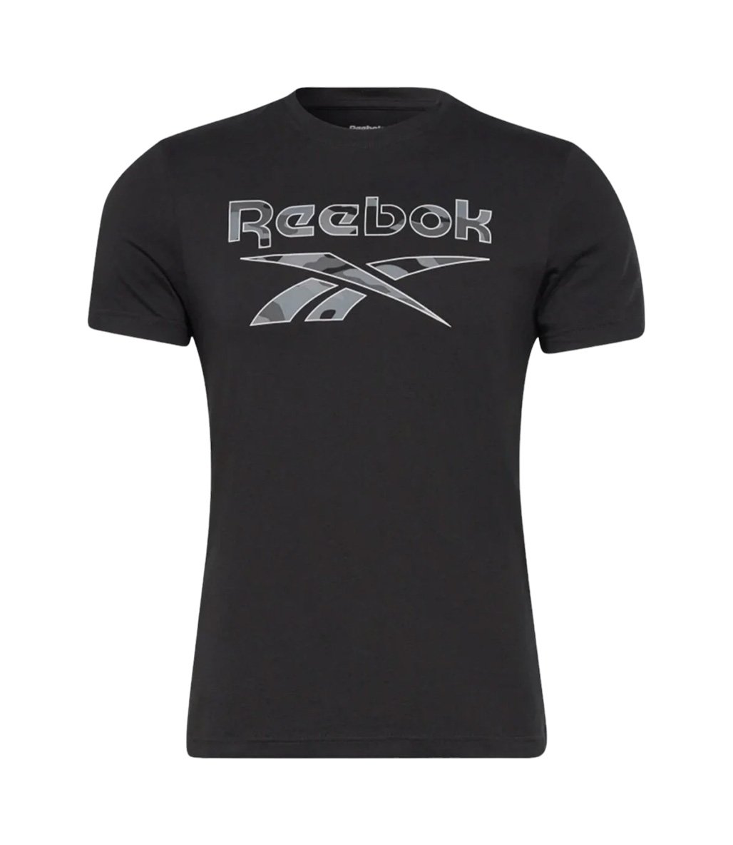 Reebok ID Camo Kısa Kollu T-Shirt Siyah Kamuflaj