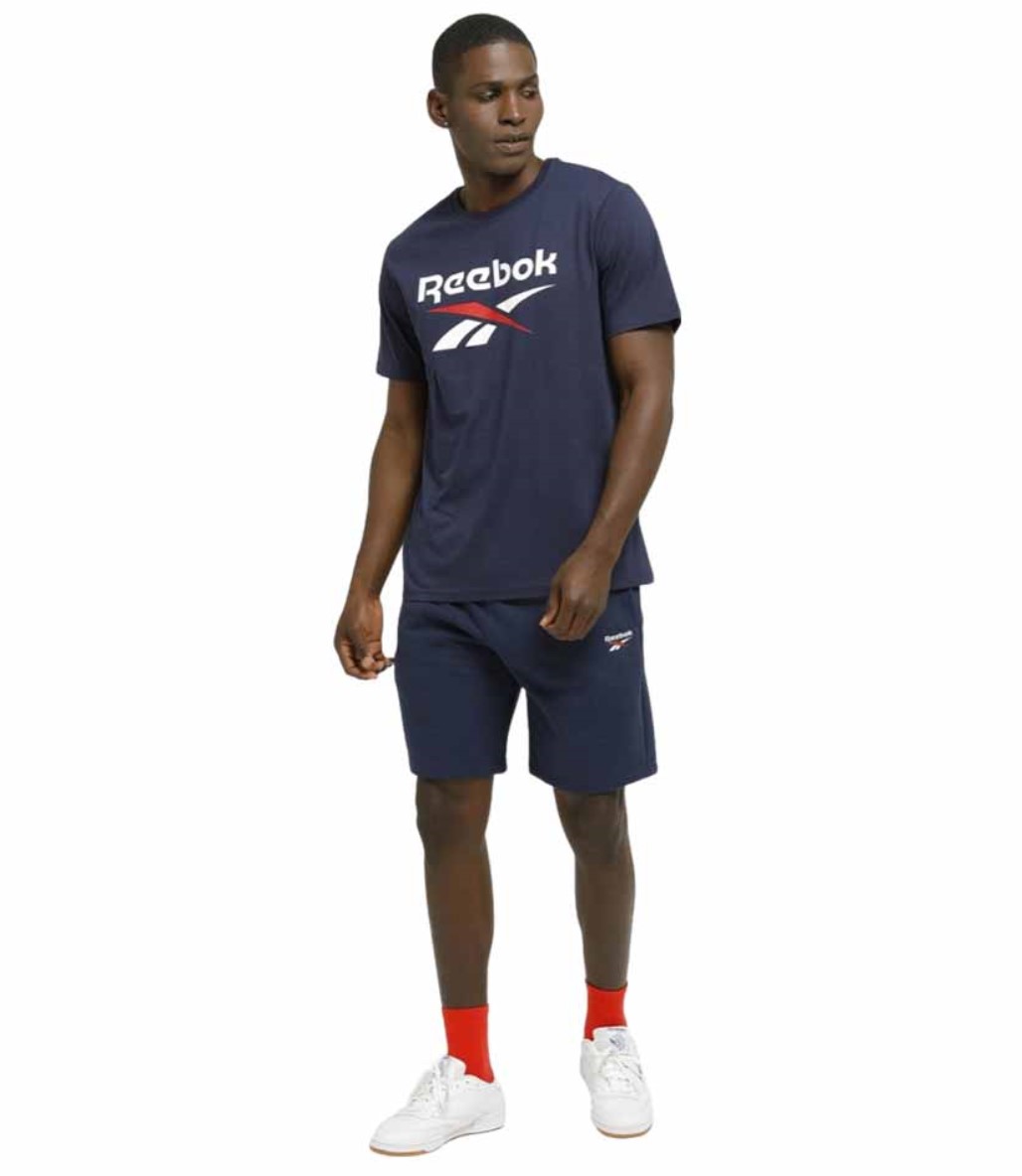 Reebok Identity Stacked Kısa Kollu T-Shirt Lacivert
