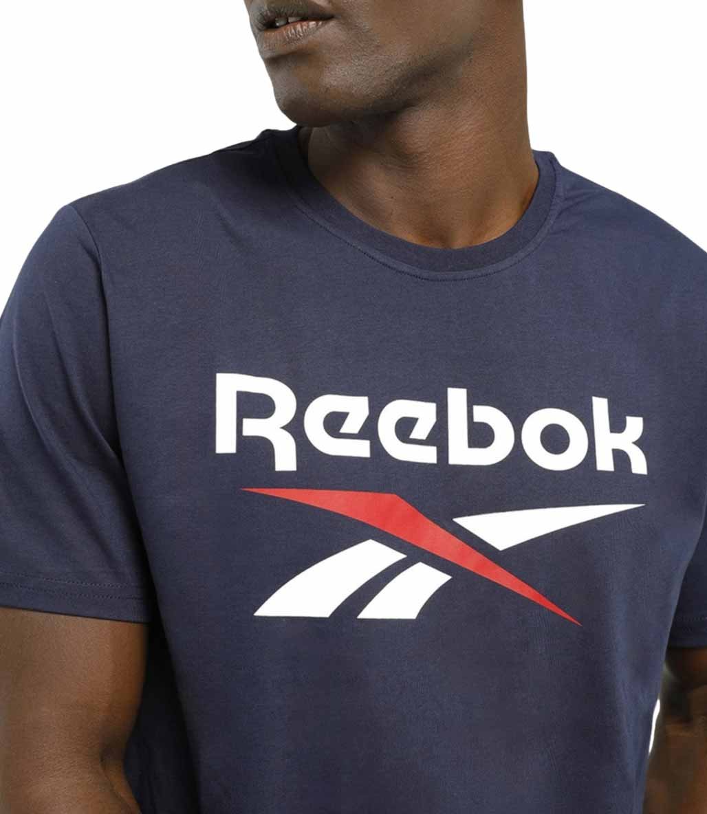 Reebok Identity Stacked Kısa Kollu T-Shirt Lacivert