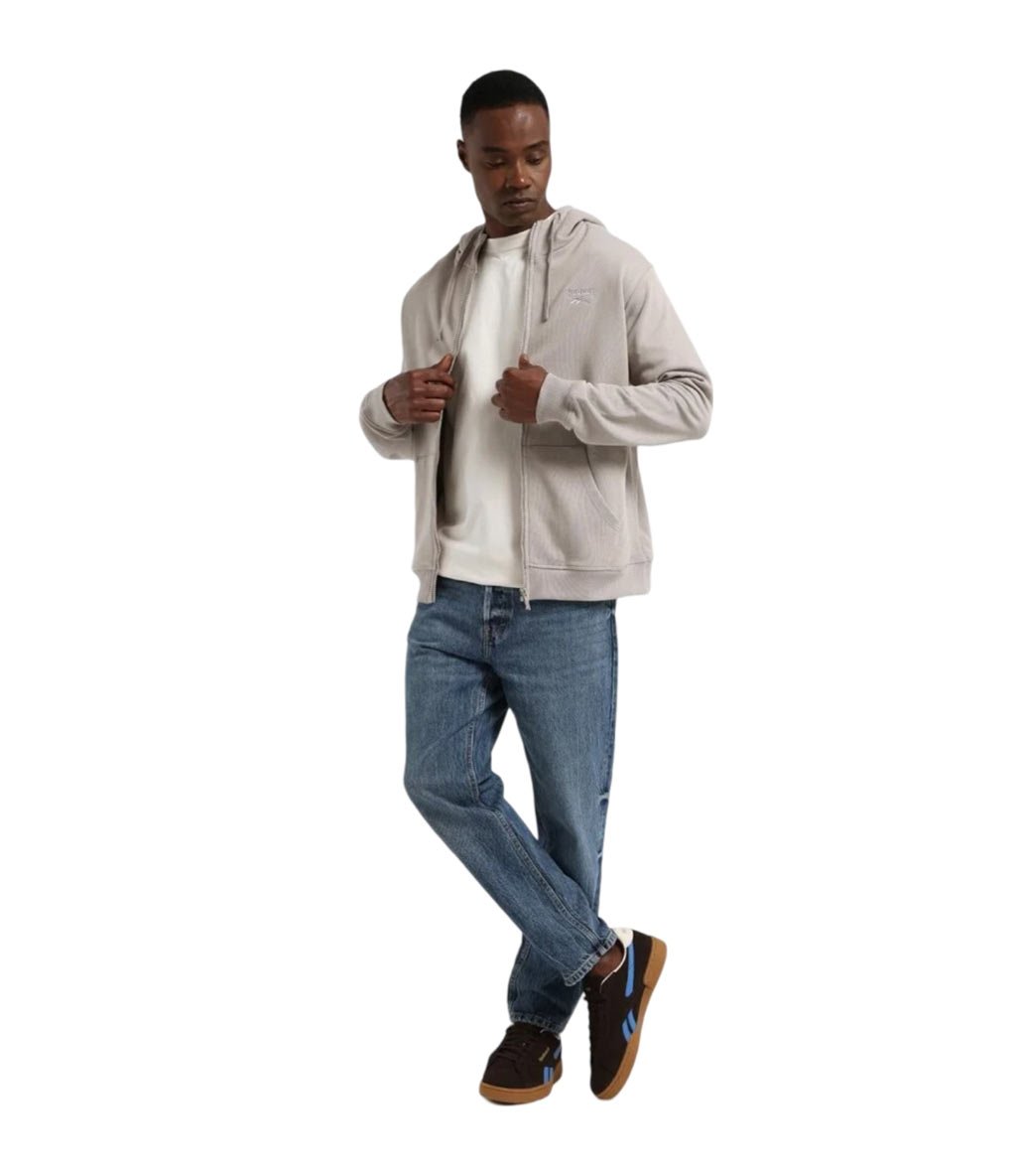 Reebok Morris Kapüşonlu Fermuarlı Sweatshirt Gri