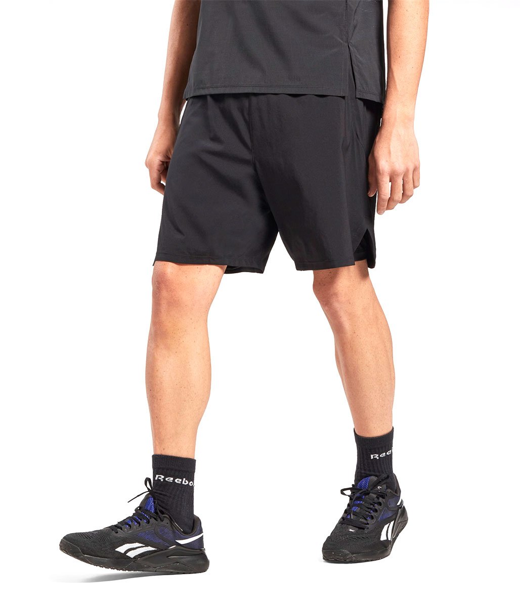 Reebok Speed 3.0 2 in 1 Taytlı Şort Siyah