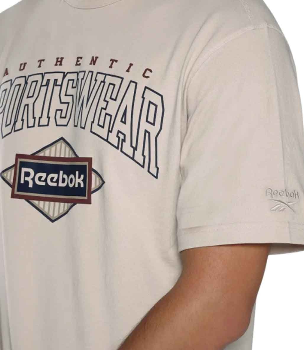 Reebok Sporting Goods Kısa Kollu T-Shirt Bej