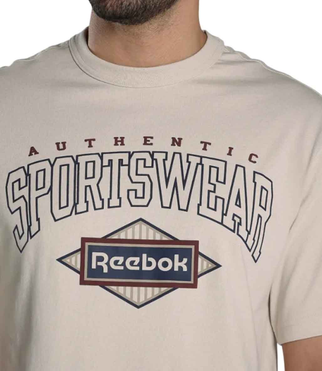 Reebok Sporting Goods Kısa Kollu T-Shirt Bej