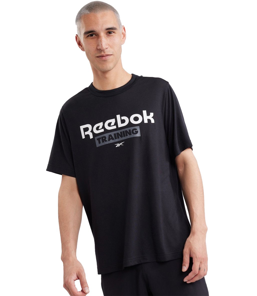 Reebok Training Gfx K sa Kollu T Shirt Siyah