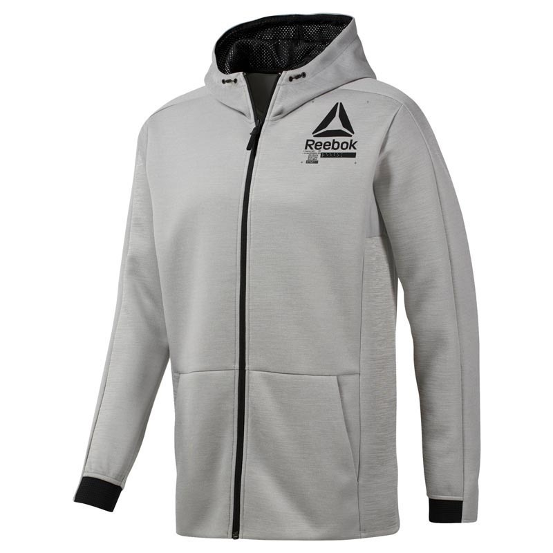 Reebok Training Spacer Full-zip Hoodie Gri