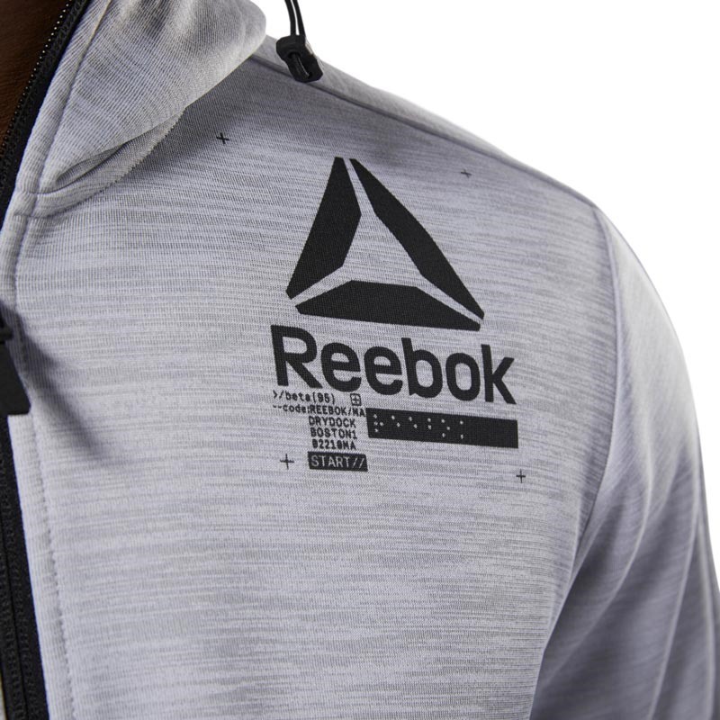 Reebok Training Spacer Full-zip Hoodie Gri