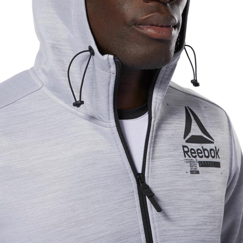 Reebok Training Spacer Full-zip Hoodie Gri