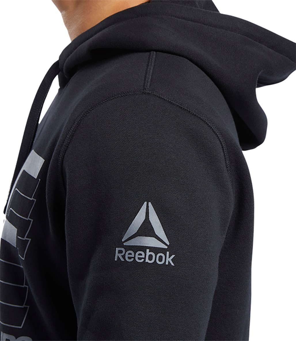 Reebok Ufc Fan Gear Hoodie Kapu onlu Sweatshirt Siyah Fitmoda