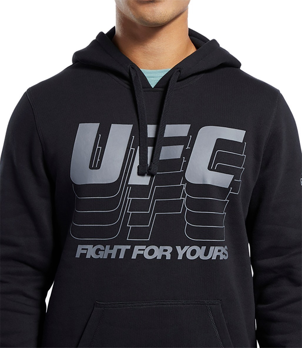 Reebok Ufc Fan Gear Hoodie Kapu onlu Sweatshirt Siyah Fitmoda