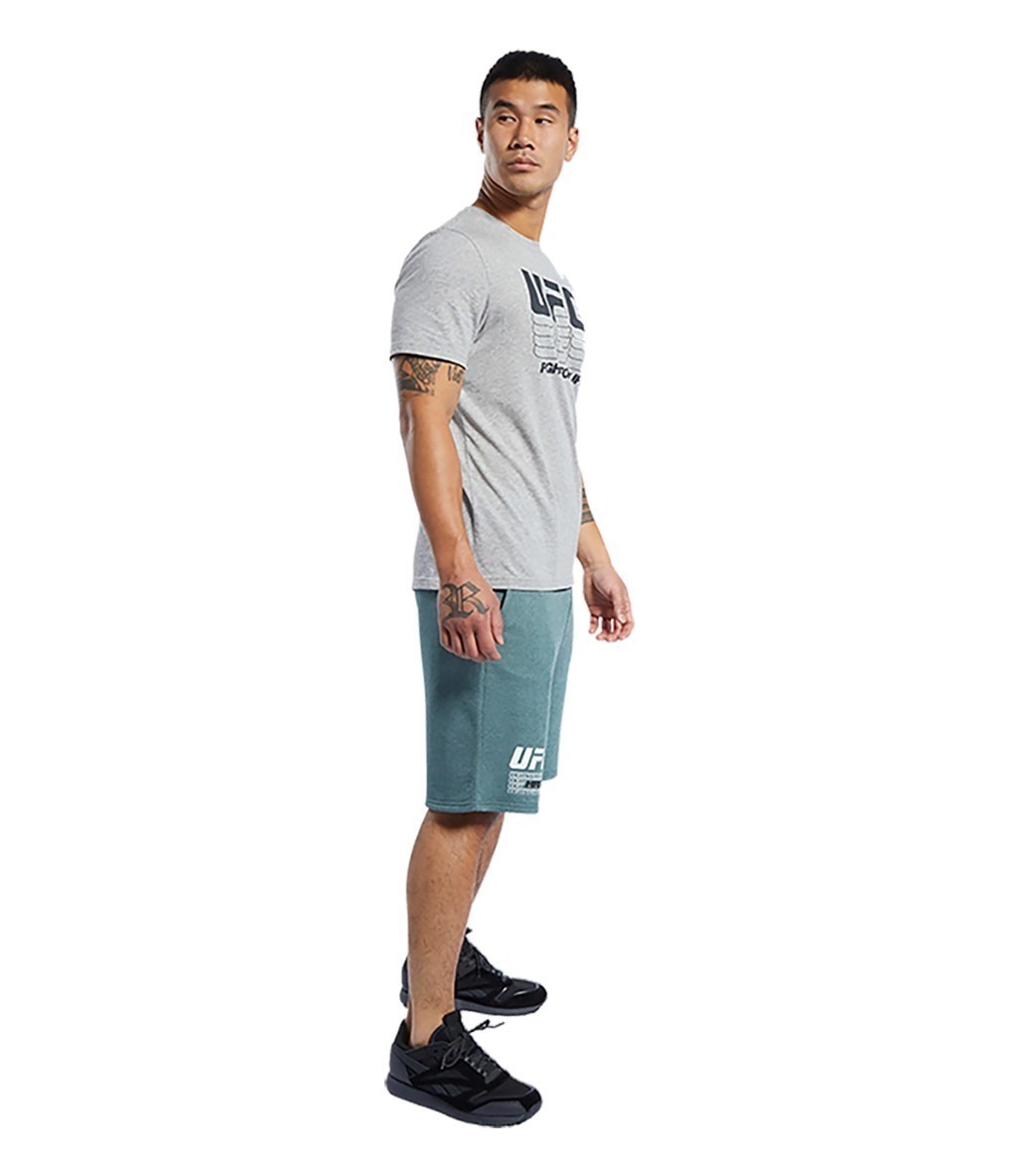 Reebok Ufc Fg Logo T-Shirt Gri