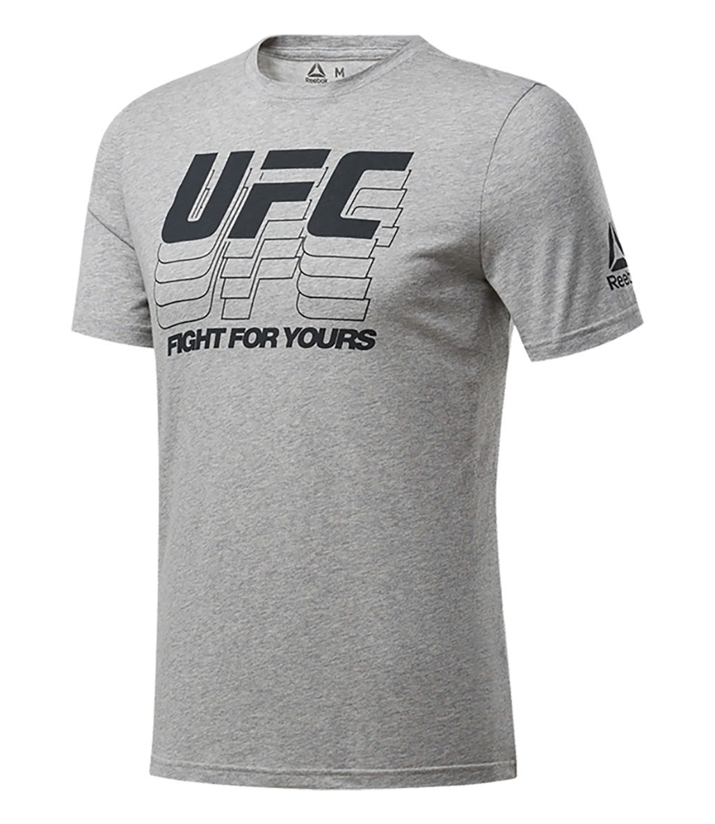 Reebok Ufc Fg Logo T-Shirt Gri