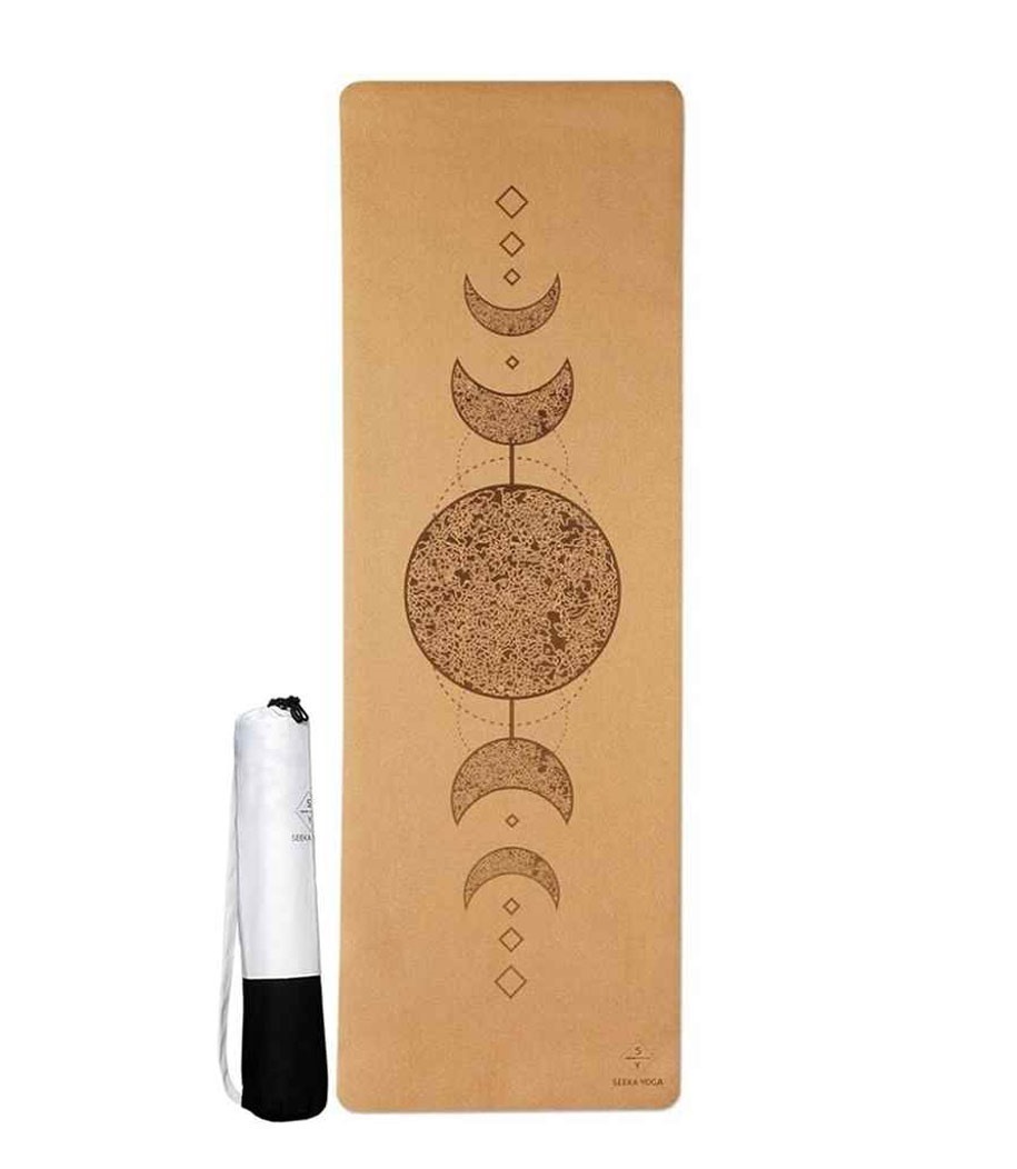 Seeka Yoga Cork Serisi Moon Yoga Matı Kahverengi