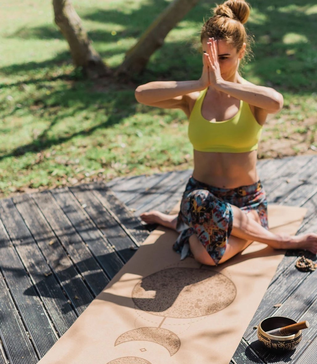 Seeka Yoga Cork Serisi Moon Yoga Matı Kahverengi