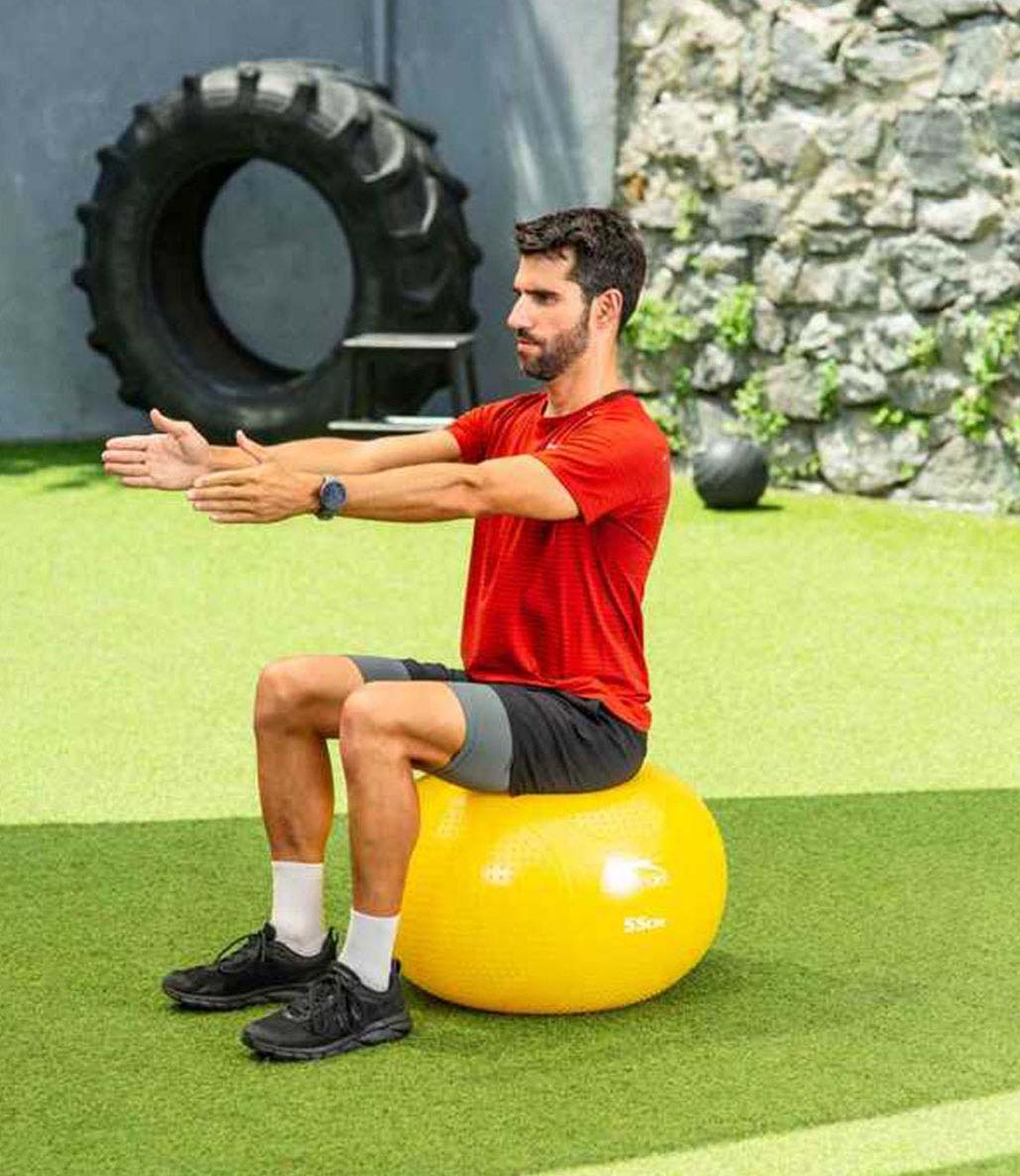 Slazenger Antiburst Gymball Pilates Topu 55 Cm Pompa Hediyeli Sar Fitmoda