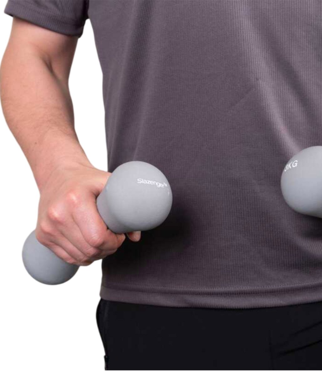 Slazenger Neopren Dambıl 3 Kg + 3 Kg Gri
